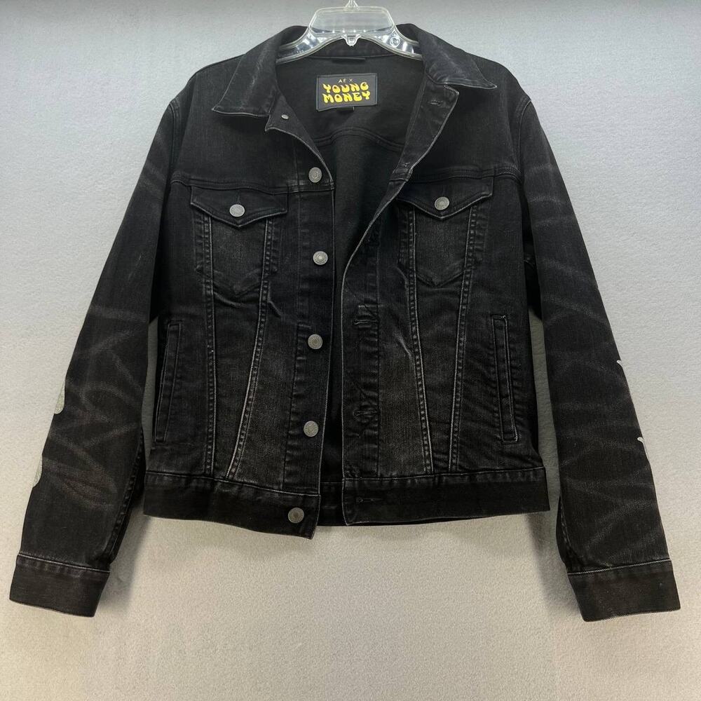 AE X Young Money Unisex Black Denim Jacket - Picture 2 of 15